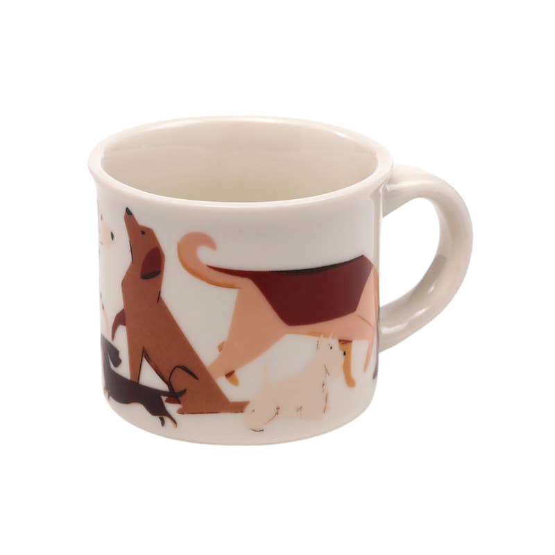 Juego de 2 tazas de expreso con motivo de perros
