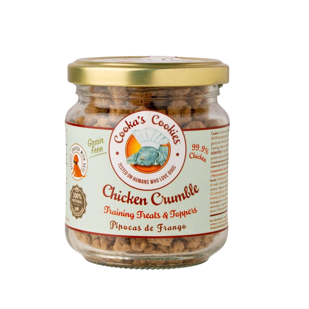 Getrocknetes Hühnchen-Crumble für Hunde und Katzen