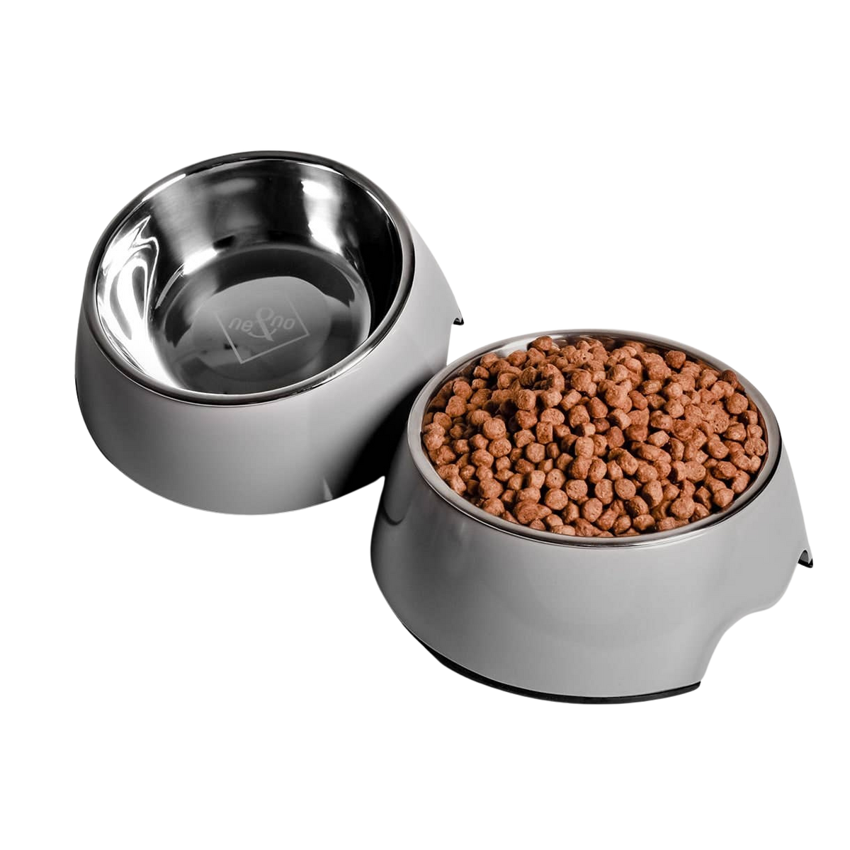 Conjunto de 2 tigelas de melamina e inox