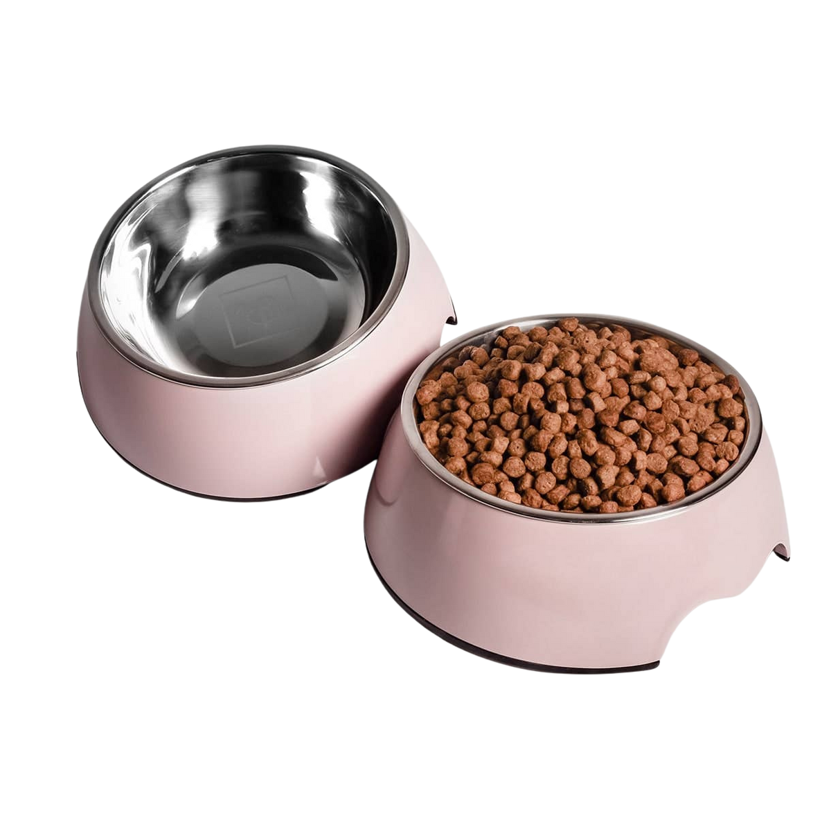 Conjunto de 2 tigelas de melamina e inox