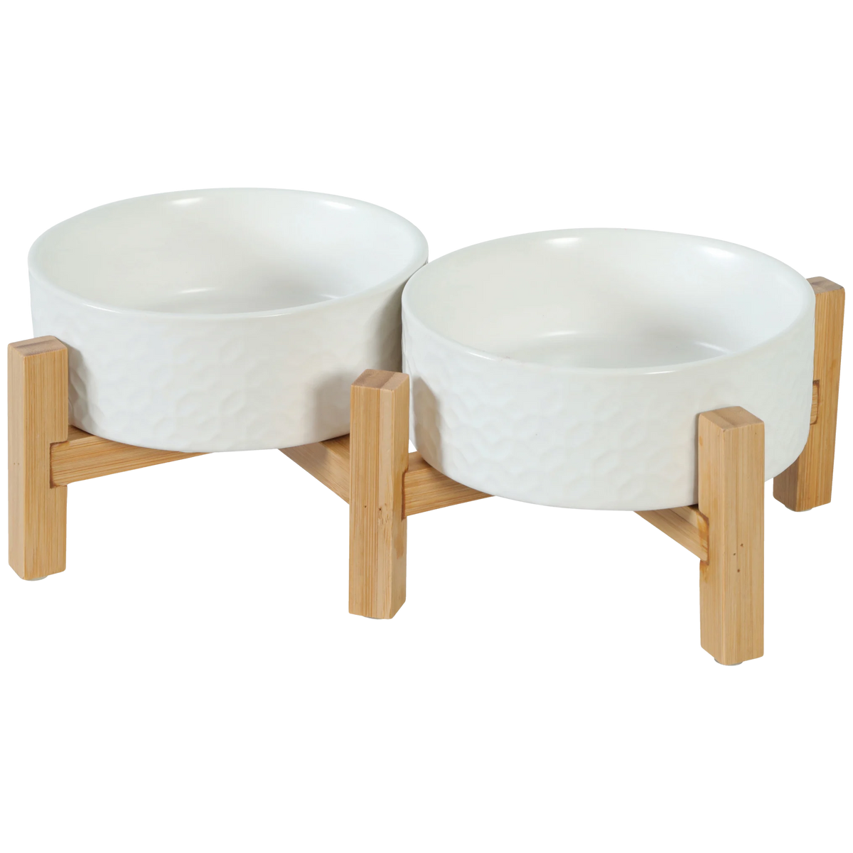 Cuenco de gres con soporte de bambú