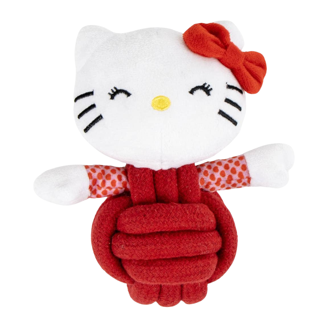 Jouet Hello Kitty en peluche et corde avec couineur pour chiens