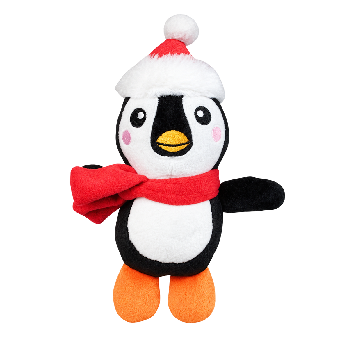 Peluche sonoro de pinguim de Natal 14 cm
