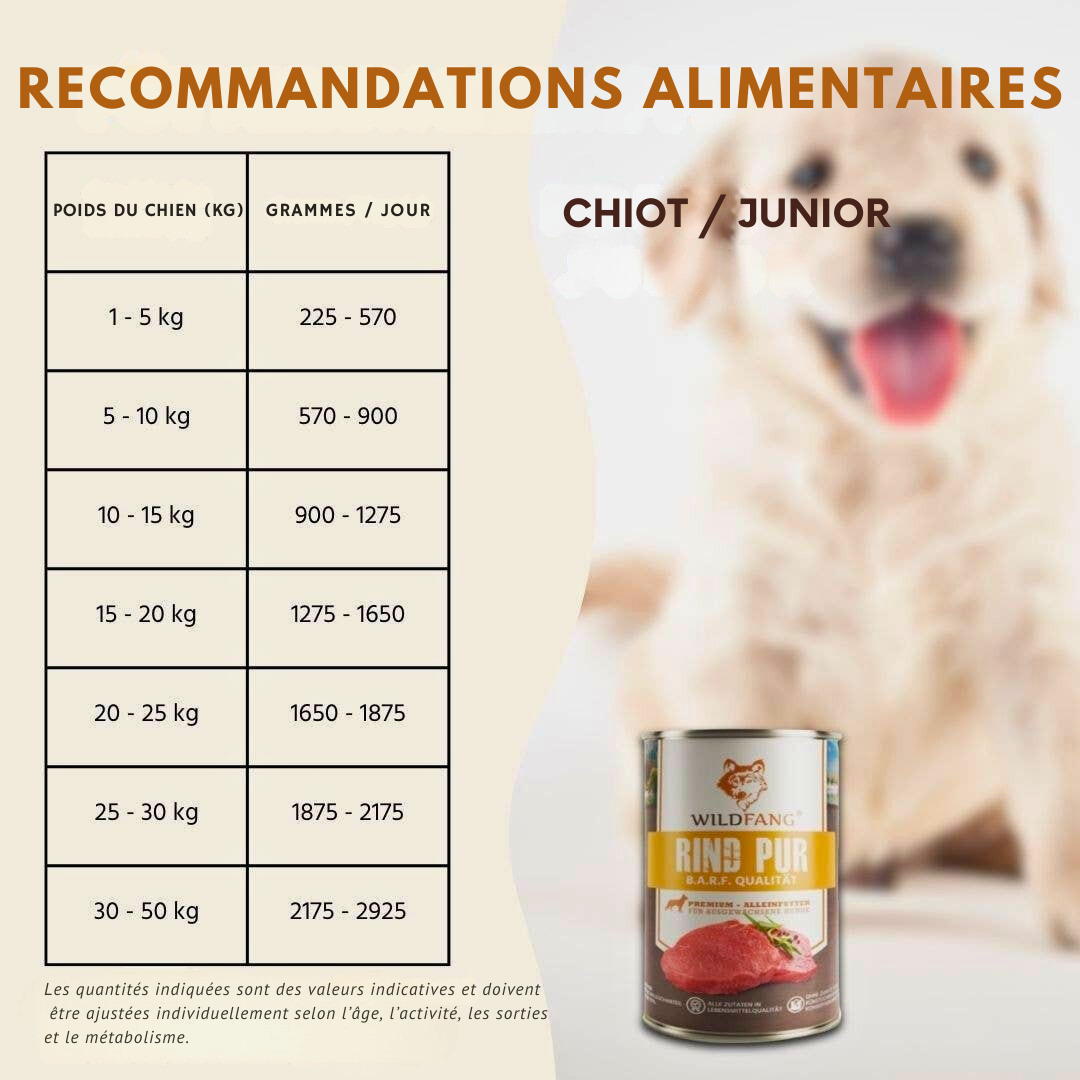 Paté di puro manzo qualità BARF per cani adulti