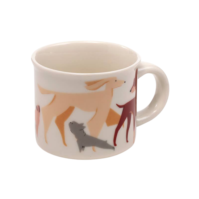 Juego de 2 tazas de expreso con motivo de perros