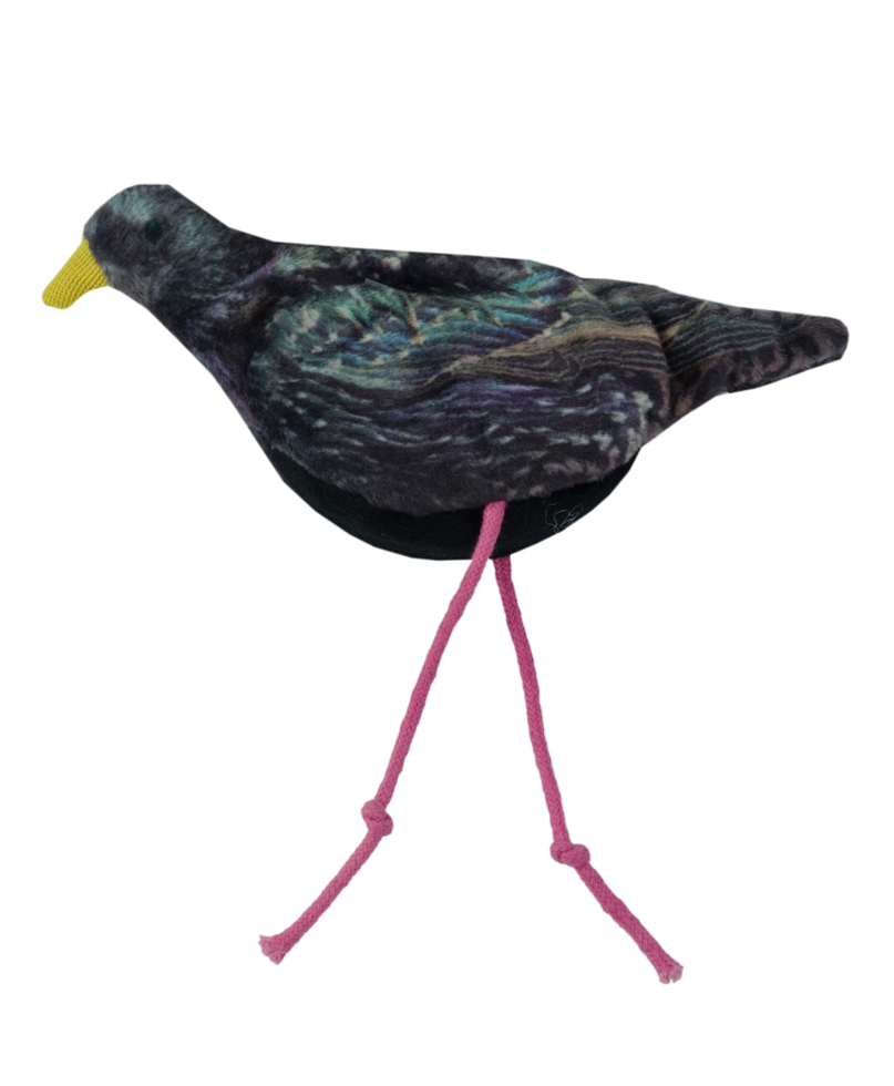 Juguete de pájaro carpintero con hierba gatera