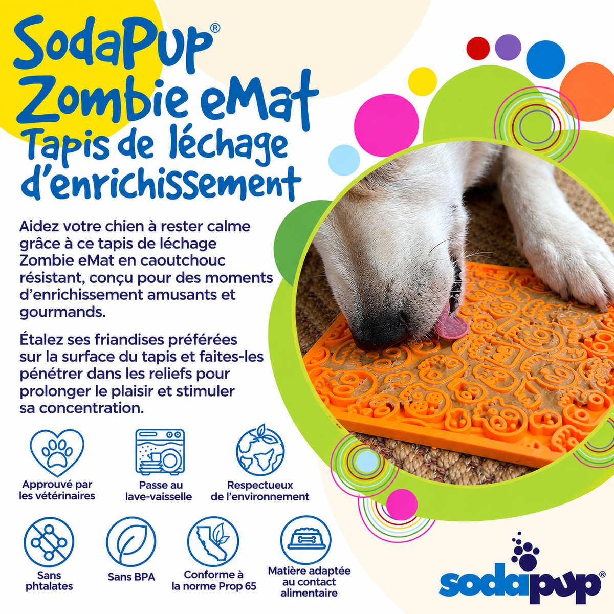 Tapete de lamber Zombie para cães e gatos