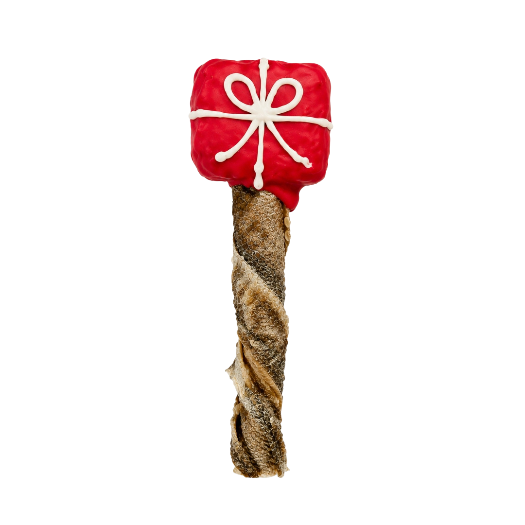 Friandise de Noël Jingle Pop au cabillaud et au canard pour chiens