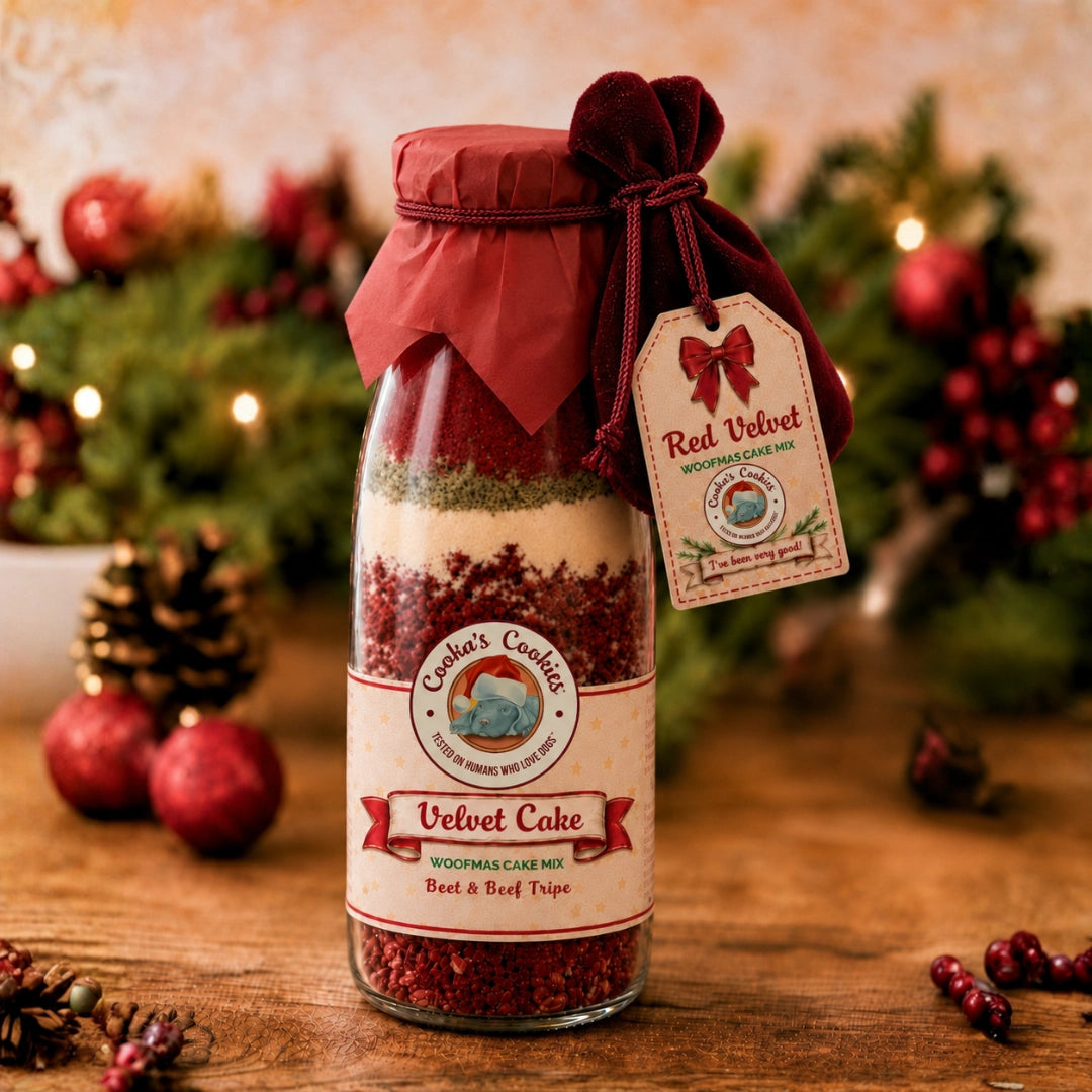 Préparation pour gâteau de Noël Red Velvet pour chiens