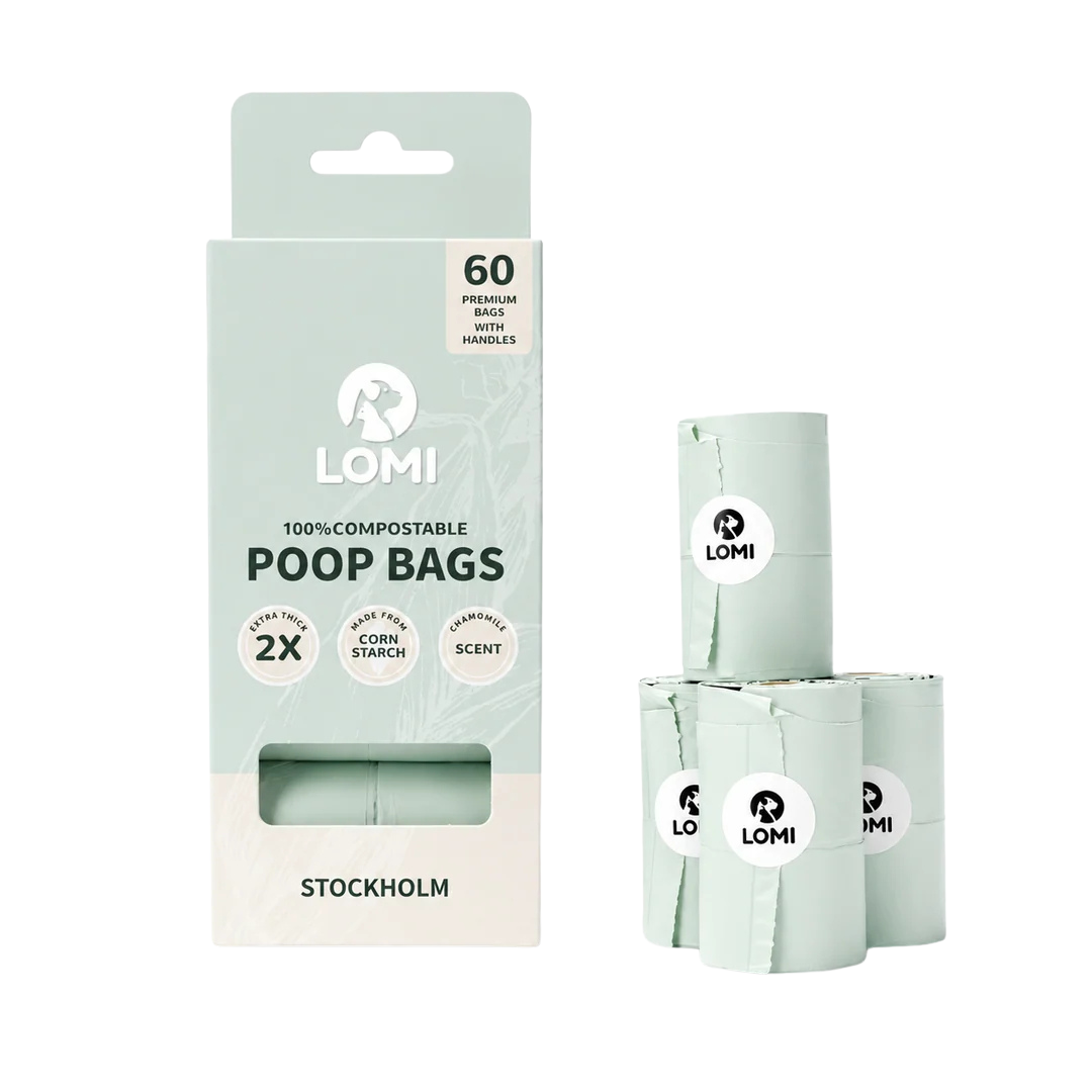 Sacchetti per deiezioni 100% compostabili con manici — Ecologici