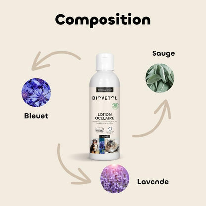 Loción ocular ecológica para perros y gatos
