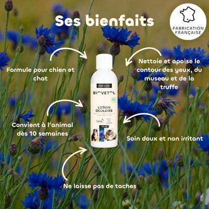 Loción ocular ecológica para perros y gatos