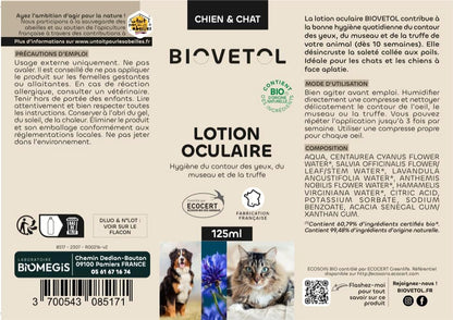 Loción ocular ecológica para perros y gatos