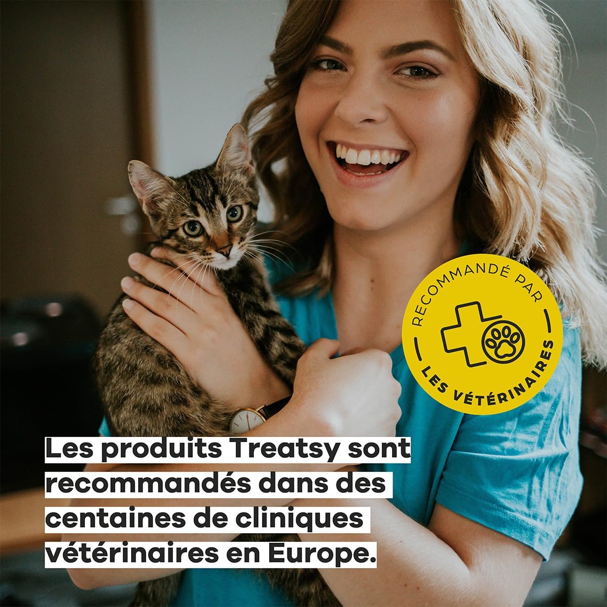 Suplemento alimentar probiótico de peixe e frango para gatos