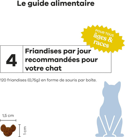 Suplemento alimentar probiótico de peixe e frango para gatos