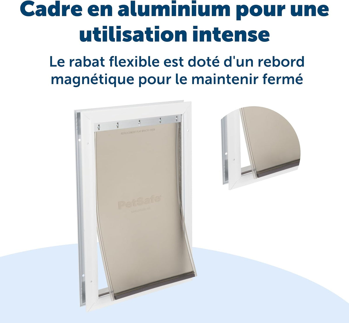 Puerta de paso Staywell de aluminio con solapa magnética