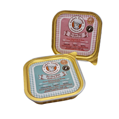 Paté de ternera y aceite de salmón
