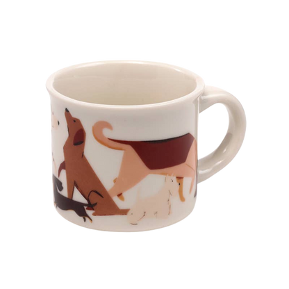 Lot de 2 tasses expresso motif chiens