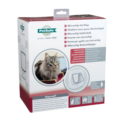 Porta para gatos eletrónica com microchip, 4 posições