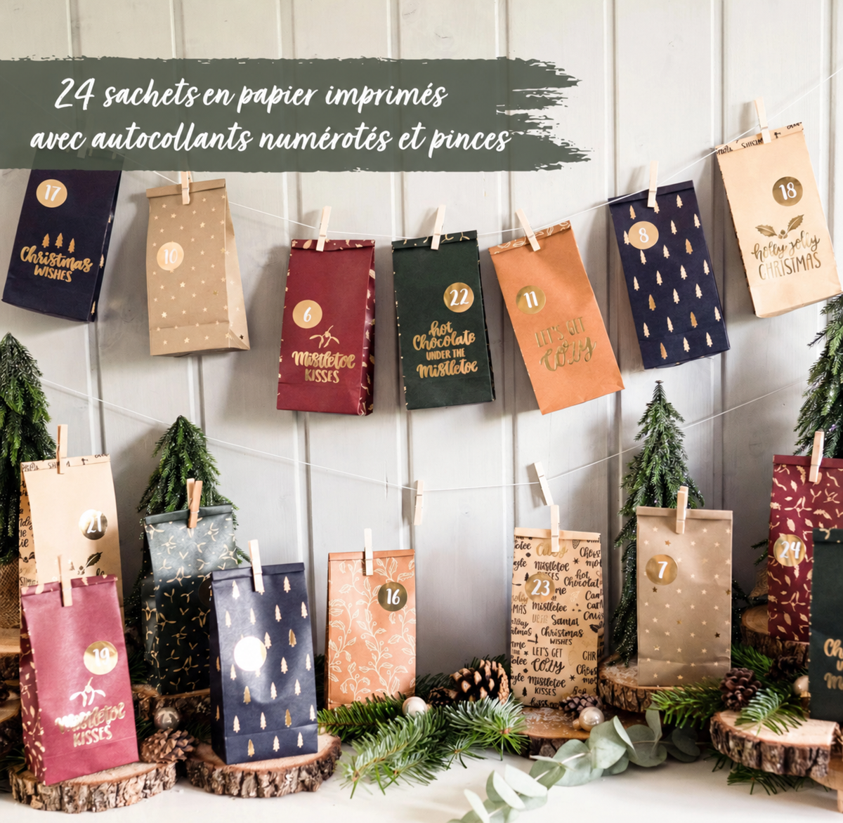 Weihnachtsmuster-Adventskalender PN3