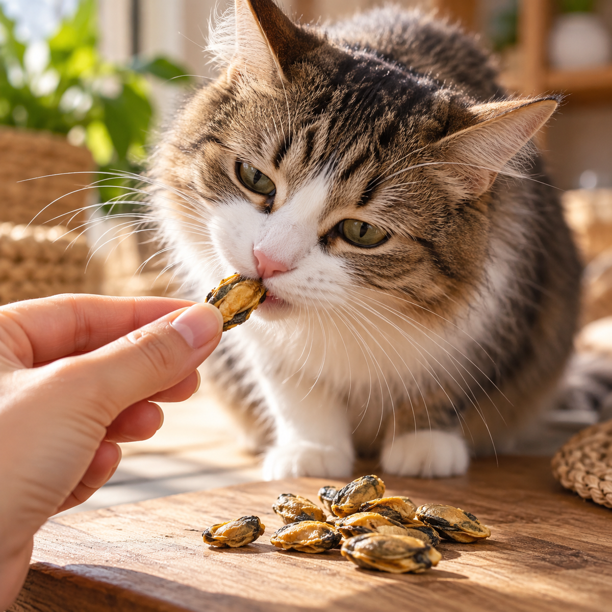 Grüne Lippenmuschel-Leckerlis für Hunde und Katzen