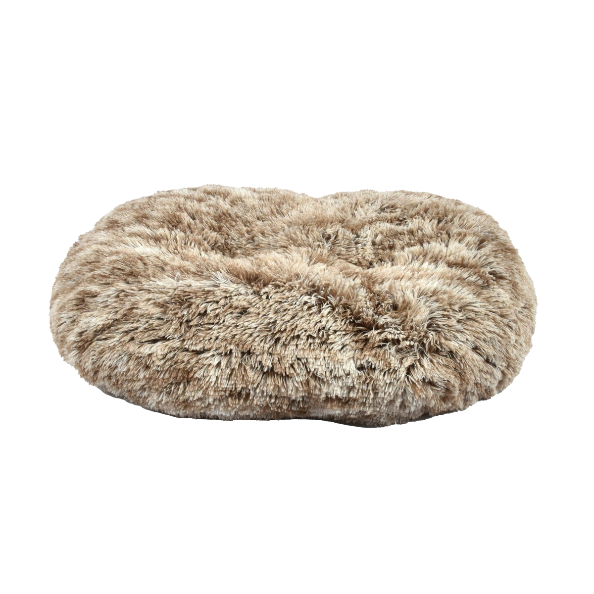 Coussin ovale imitation fourrure