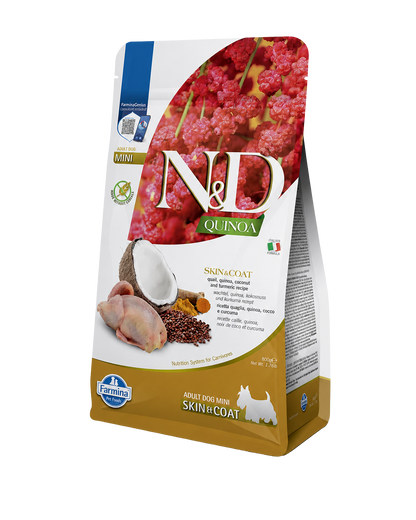 Wachtel- und Quinoa-Trockenfutter für kleine erwachsene Hunde
