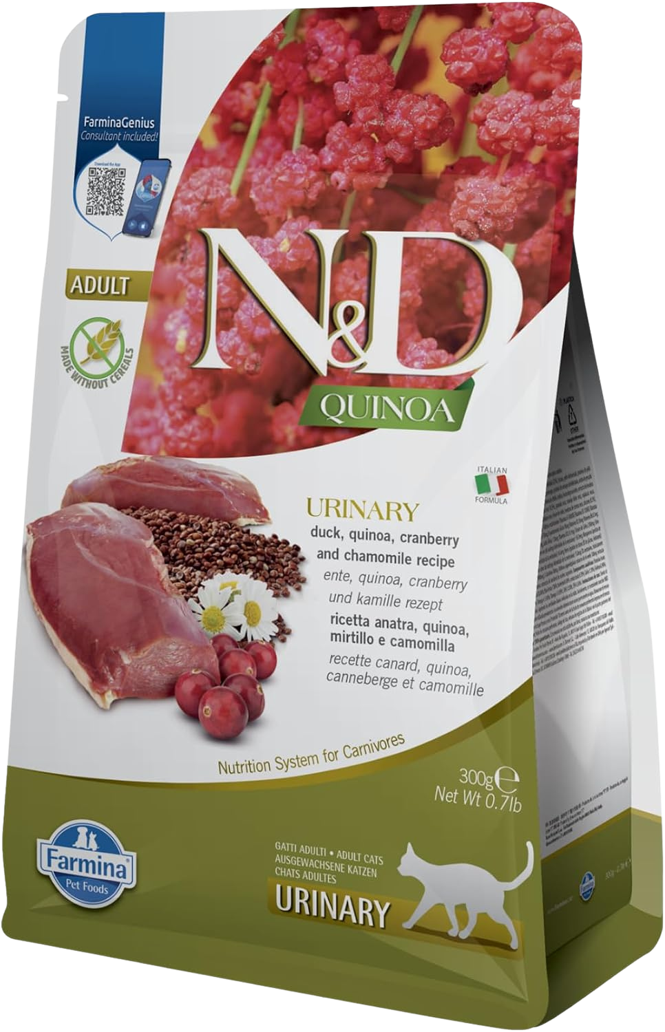 Croquetas de pato y quinoa para la salud urinaria de gatos adultos