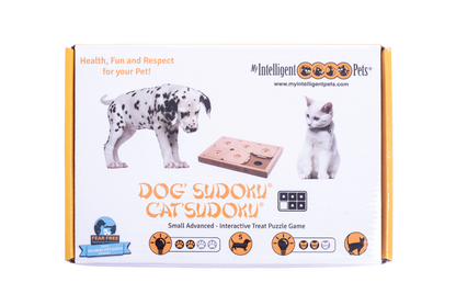 Jogo de raciocínio Sudoku avançado em madeira para cães e gatos pequenos