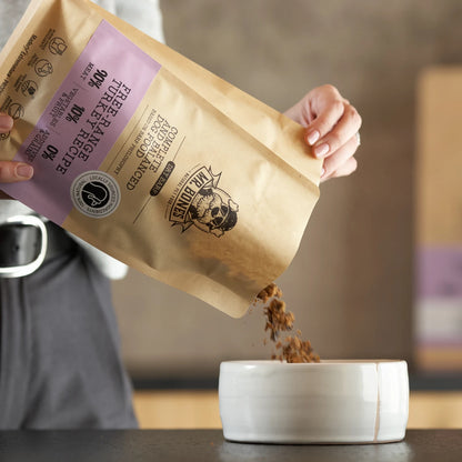 Alimentación BARF deshidratada de pavo para perros