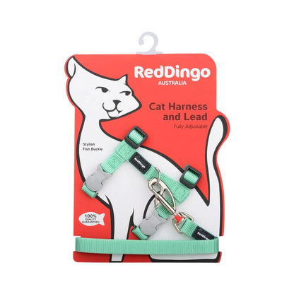 Ensemble harnais et laisse en nylon pastel pour chats