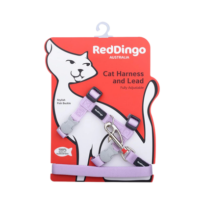 Ensemble harnais et laisse en nylon pastel pour chats