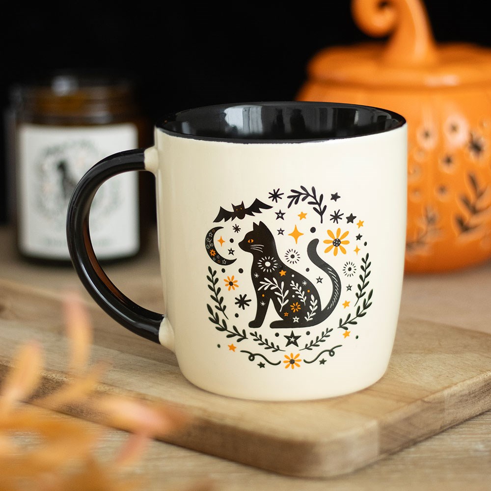 Keramikbecher Schwarze Katze