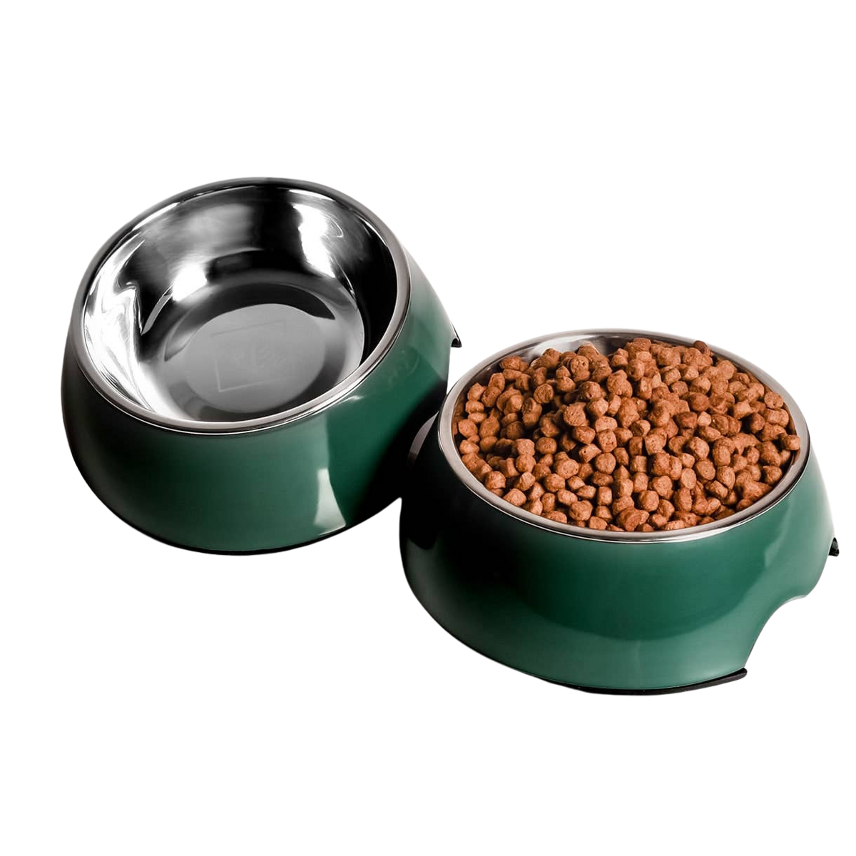 Conjunto de 2 tigelas de melamina e inox