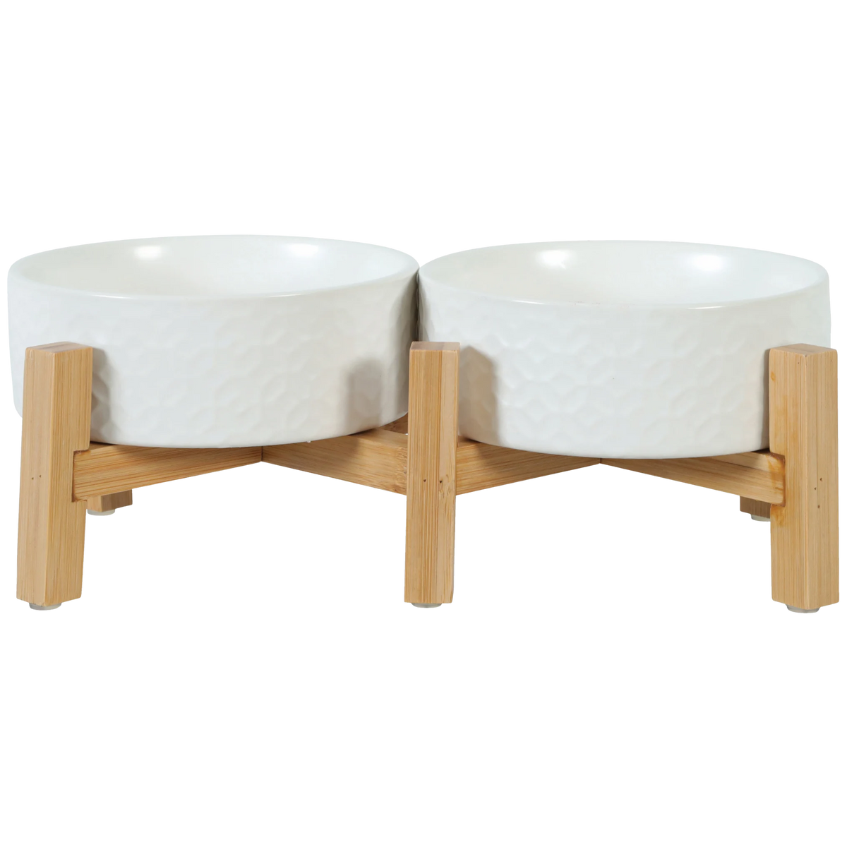 Cuenco de gres con soporte de bambú