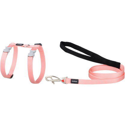 Ensemble harnais et laisse en nylon pastel pour chats