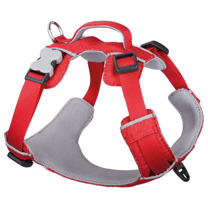 Arnês de desporto vermelho para cães