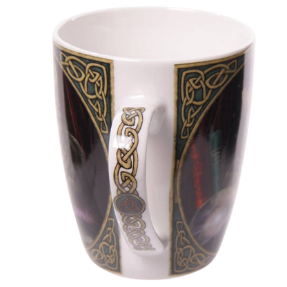 Caneca de porcelana gato e bola de cristal