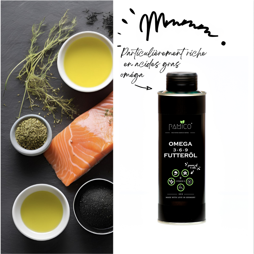 Omega-3-6-9-Speiseöl und Vitamin E für Hunde