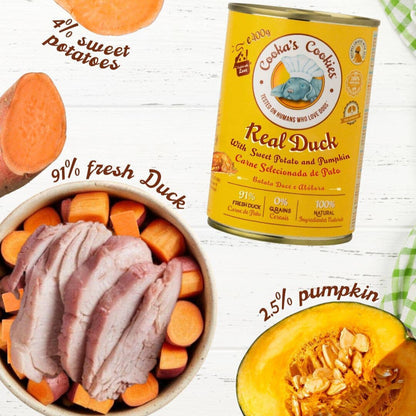 Paté di anatra fresca con patate dolci e zucca