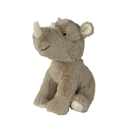 Recycled fabric rhinoceros plush toy for dogs