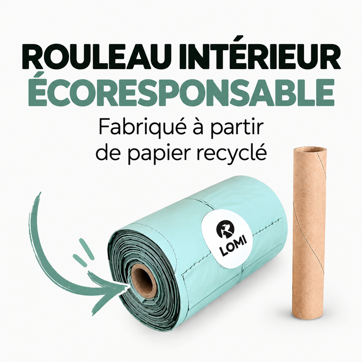 Sacchetti per deiezioni 100% compostabili con manici — Ecologici