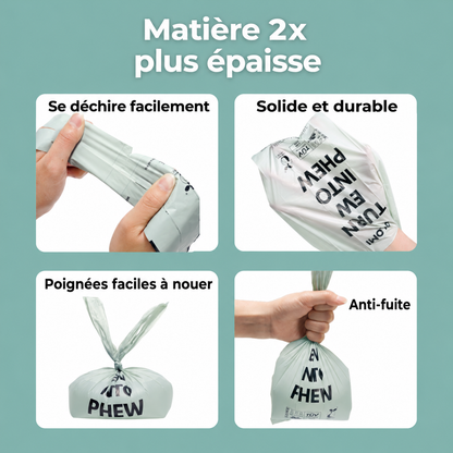 Sacchetti per deiezioni 100% compostabili con manici — Ecologici