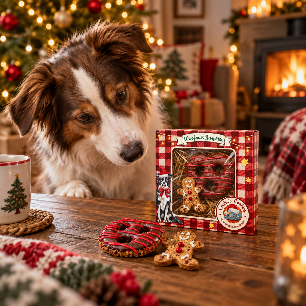 Weihnachtliches Truthahn-Keksset für Hunde
