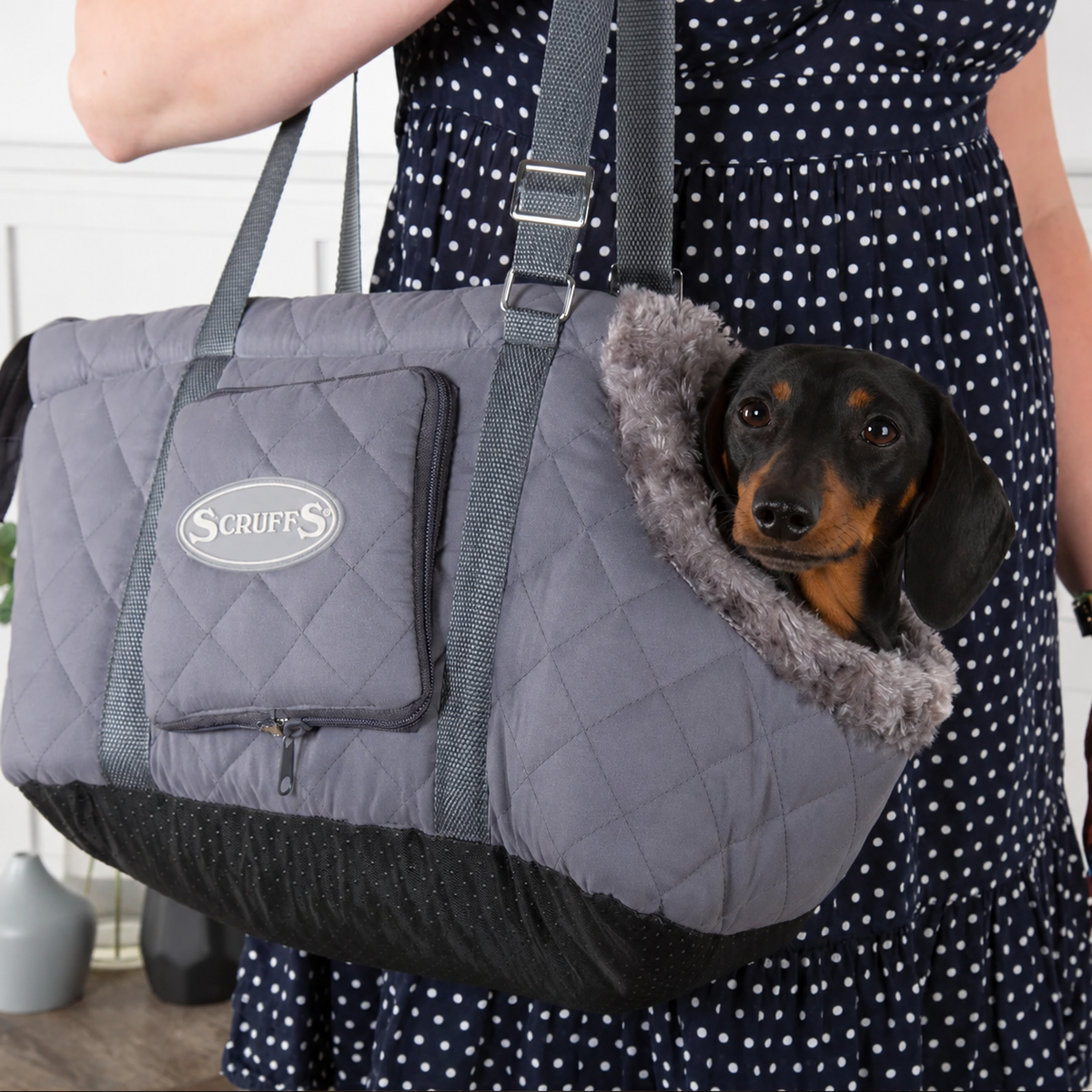 Bolsa de transporte acolchada para perros pequeños