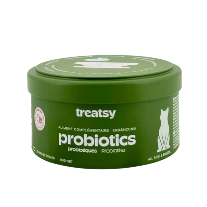 Suplemento alimentar probiótico de peixe e frango para gatos
