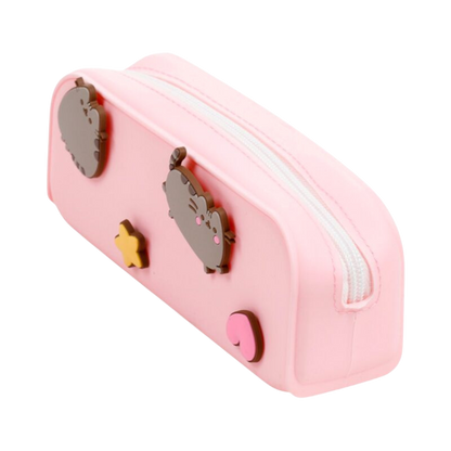 Beauty case Pusheen in silicone con stelle e cuori