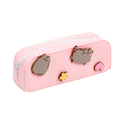 Beauty case Pusheen in silicone con stelle e cuori