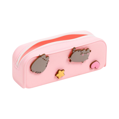 Beauty case Pusheen in silicone con stelle e cuori