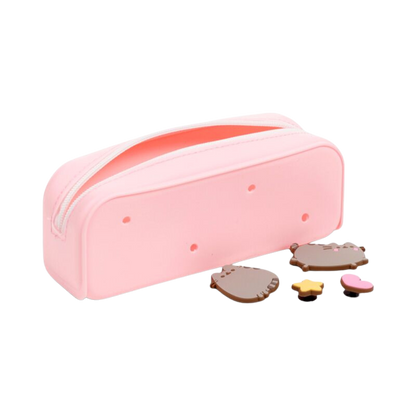 Beauty case Pusheen in silicone con stelle e cuori